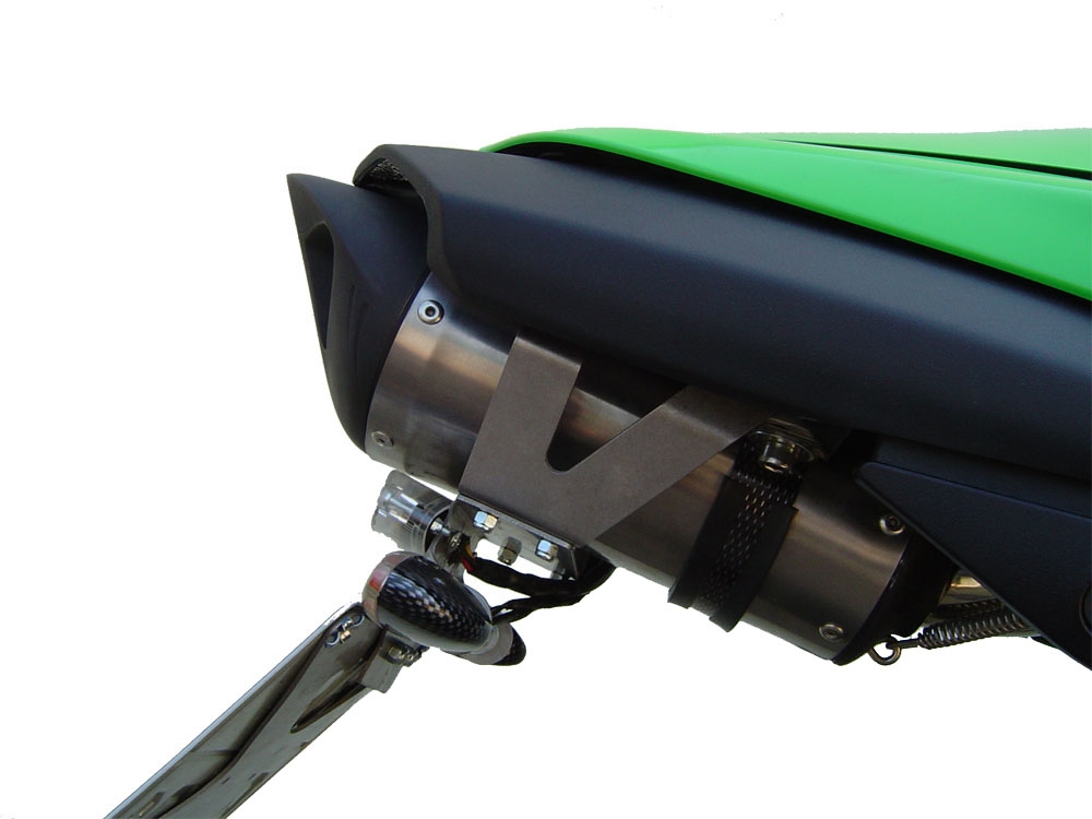 Escape compatible con Kawasaki Zx-6R 2005-2006, Tiburon Titanium, Escape legal, homologado, silenciador con db killer desmontable y tubo de conexión específico 