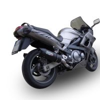 Escape compatible con Kawasaki Zzr 600 2002-2006, Furore Nero, Par de terminales de escape homologados, con db killer extraíbles y tubos de conexión específicos 