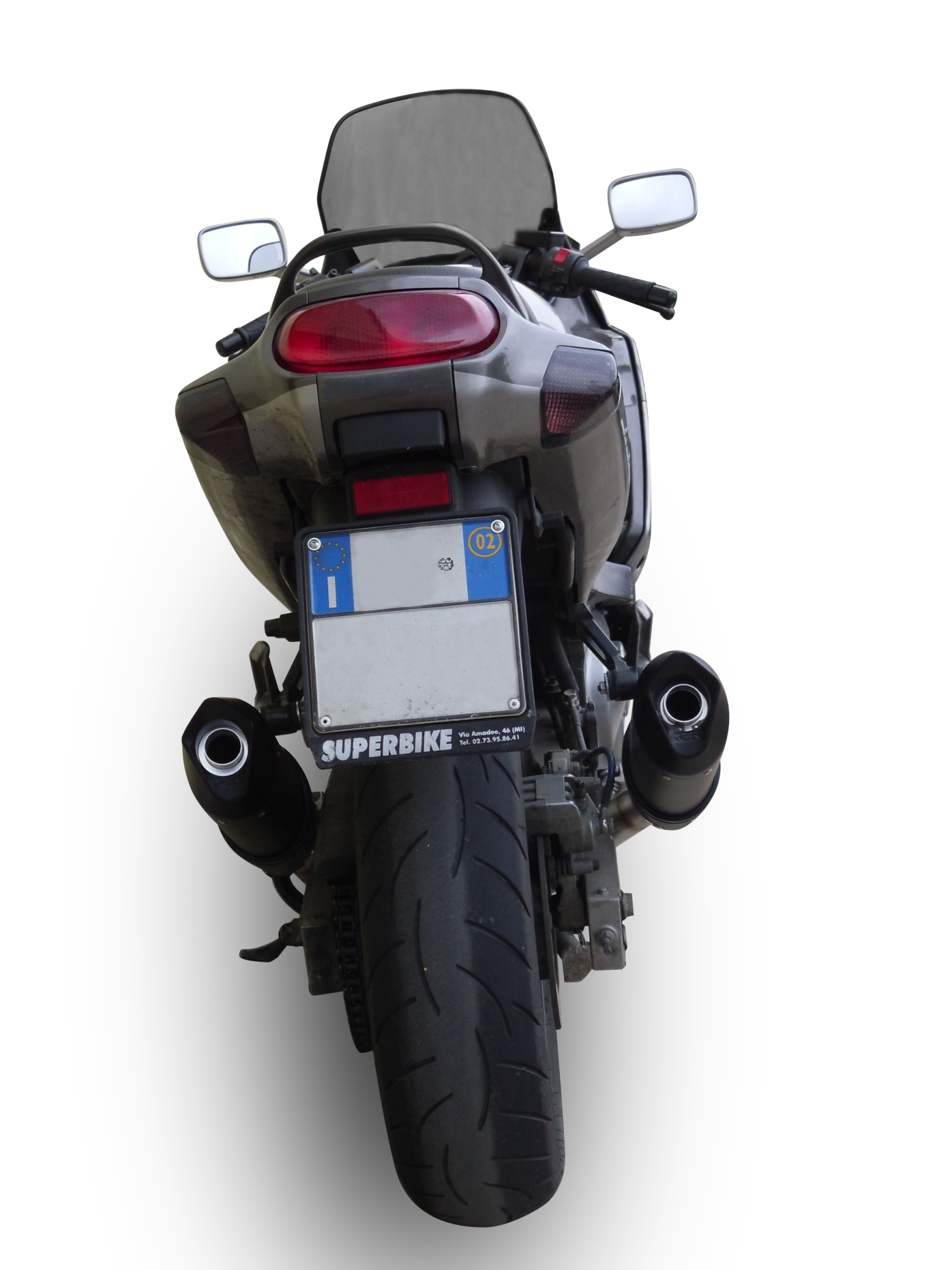 Escape compatible con Kawasaki Zzr 600 2002-2006, Furore Nero, Par de terminales de escape homologados, con db killer extraíbles y tubos de conexión específicos 