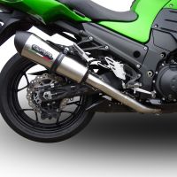 Escape compatible con Kawasaki Zzr 1400 2012-2016, Gpe Ann. titanium, Par de terminales de escape homologados, con db killer extraíbles y tubos de conexión específicos 