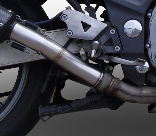 Escape compatible con Kawasaki Zzr 600 2002-2006, Trioval, Par de terminales de escape homologados, con db killer extraíbles y tubos de conexión específicos 