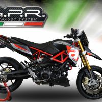 Escape compatible con Aprilia Shiver 750 Gt 2007-2016, Furore Nero, Par de terminales de escape homologados, con db killer extraíbles y tubos de conexión específicos 