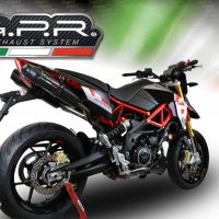 Escape compatible con Aprilia Shiver 750 Gt 2007-2016, Furore Nero, Par de terminales de escape homologados, con db killer extraíbles y tubos de conexión específicos 