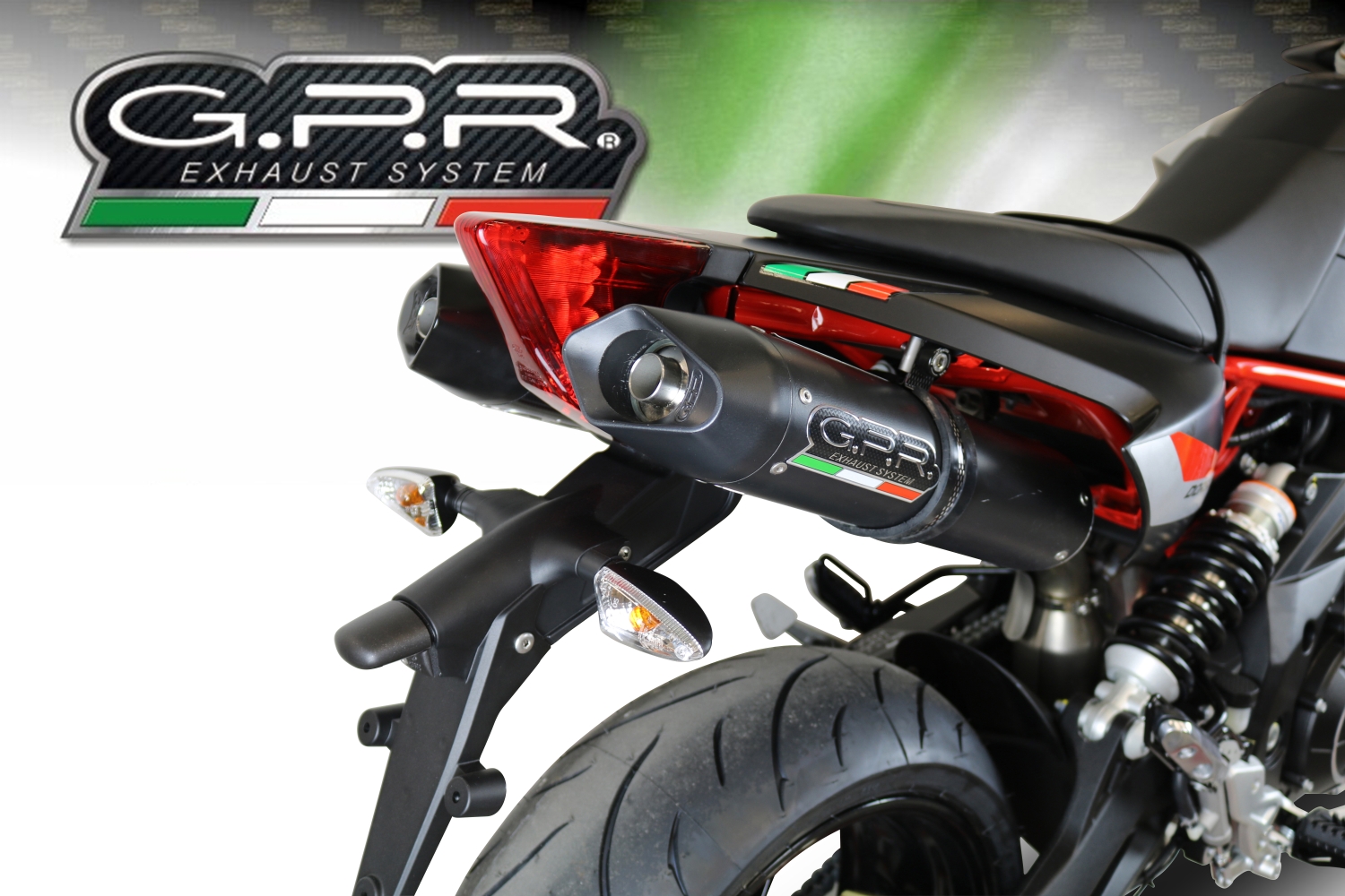 Escape compatible con Aprilia Shiver 750 Gt 2007-2016, Furore Nero, Par de terminales de escape homologados, con db killer extraíbles y tubos de conexión específicos 