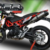 Escape compatible con Aprilia Shiver 900 2017-2020, GP Evo4 Titanium, Par de terminales de escape homologados, con db killer extraíbles y tubos de conexión específicos 