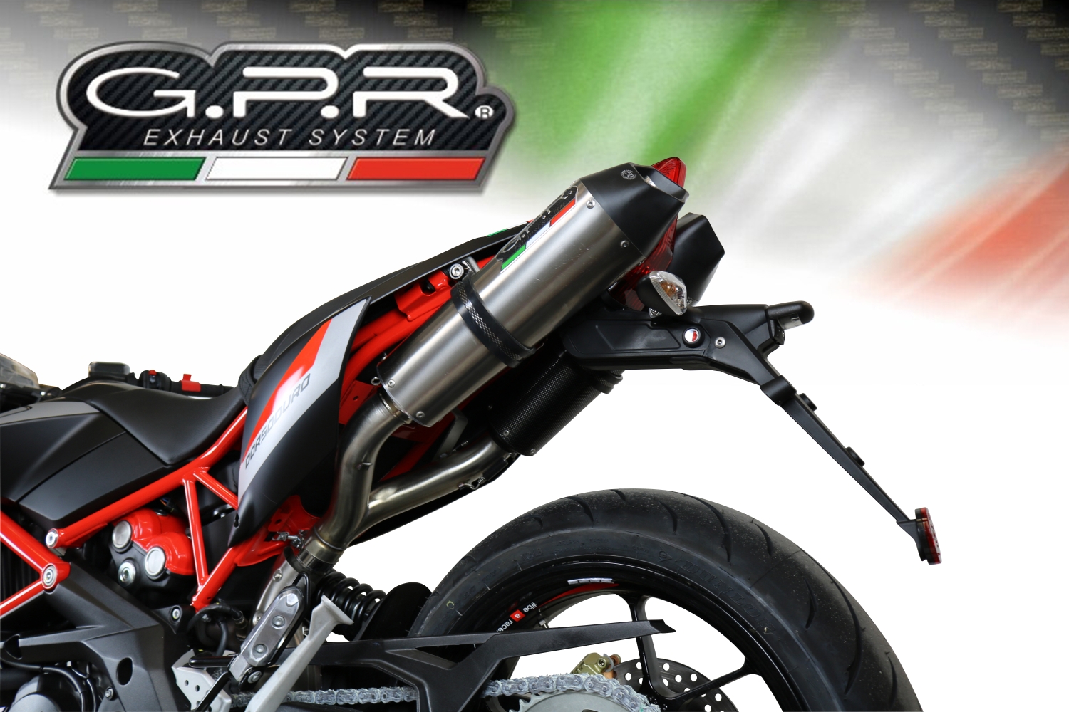 Escape compatible con Aprilia Shiver 750 Gt 2007-2016, Gpe Ann. titanium, Par de terminales de escape homologados, con db killer extraíbles y tubos de conexión específicos 