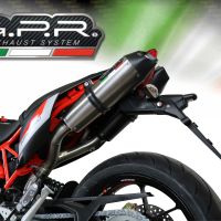 Escape compatible con Aprilia Shiver 750 Gt 2007-2016, Gpe Ann. titanium, Par de terminales de escape homologados, con db killer extraíbles y tubos de conexión específicos 