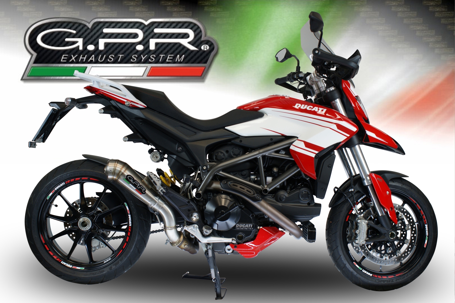 Escape compatible con Ducati Hyperstrada -Hypermotard 939 EURO 4 2016-2019, Powercone Evo, Escape completo homologado y legal, incluido db killer extraíble 