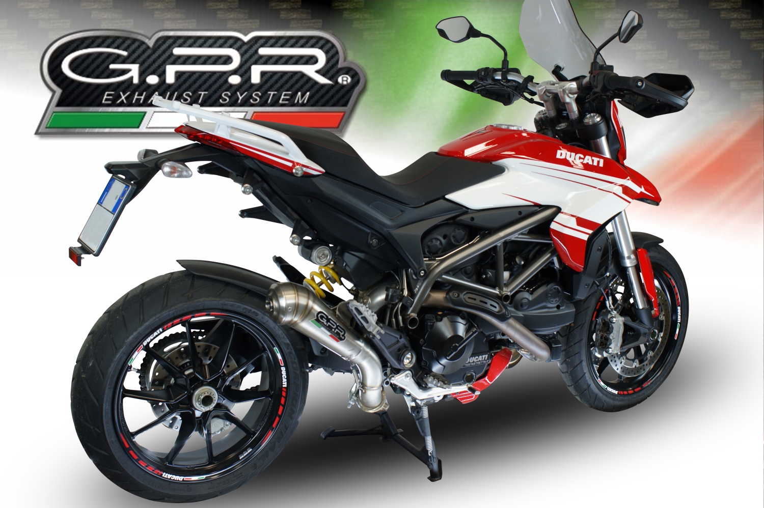Escape compatible con Ducati Hyperstrada -Hypermotard 939 EURO 4 2016-2019, Powercone Evo, Escape completo homologado y legal, incluido db killer extraíble 