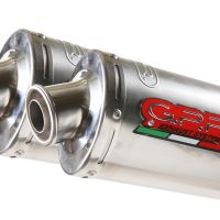 Escape compatible con Kawasaki GPZ 500 - S 1988-2003, Inox Tondo, Par de terminales de escape homologados, con db killer extraíbles y tubos de conexión específicos 