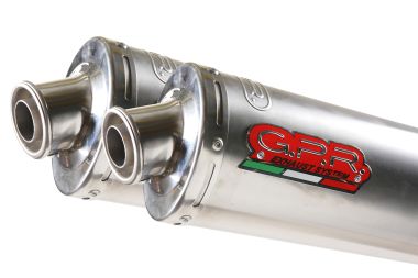 Escape compatible con Ducati Monster S2R 2004-2007, Inox Tondo, Par de terminales de escape homologados, con db killer extraíbles y tubos de conexión específicos 