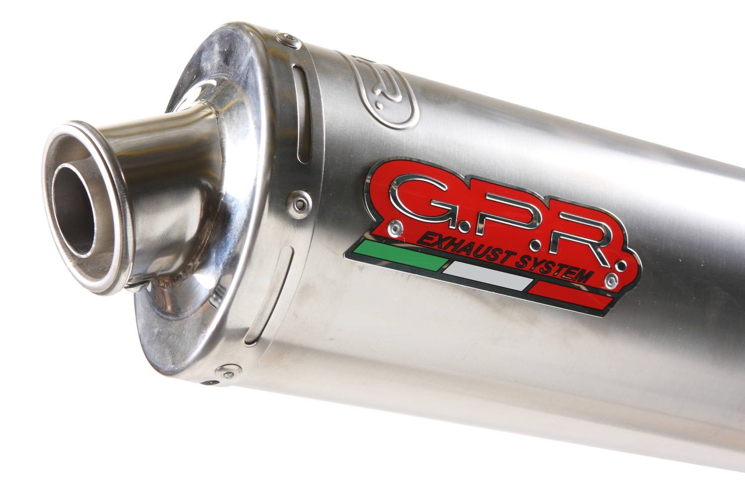 Escape compatible con Hyosung Comet 250 GT - R 2001-2014, Inox Tondo, Silenciador de escape, homologado, montaje con brida específica (bolt-on), con db killer extraíble 