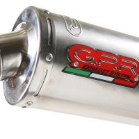 Escape compatible con Hyosung Comet 125 GT - R 2003-2014, Inox Tondo, Silenciador de escape, homologado, montaje con brida específica (bolt-on), con db killer extraíble 