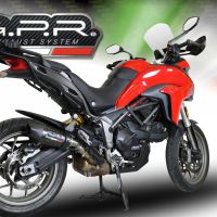 GPR escape compatible con  Ducati Multistrada 950 V2 S 2021-2024, New Grand Prix Evo Poppy, Escape legal, homologado, silenciador con db killer desmontable y tubo de conexión específico 