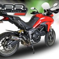 Escape compatible con Ducati Multistrada 950 2021-2024, M3 Titanium Natural, Escape legal, homologado, silenciador con db killer desmontable y tubo de conexión específico 