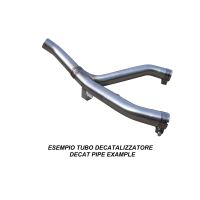 Escape compatible con Ducati Hypermotard 1100 -1100 Evo 2007-2012, Decatalizzatore, Tubo supresor de catalizador 
