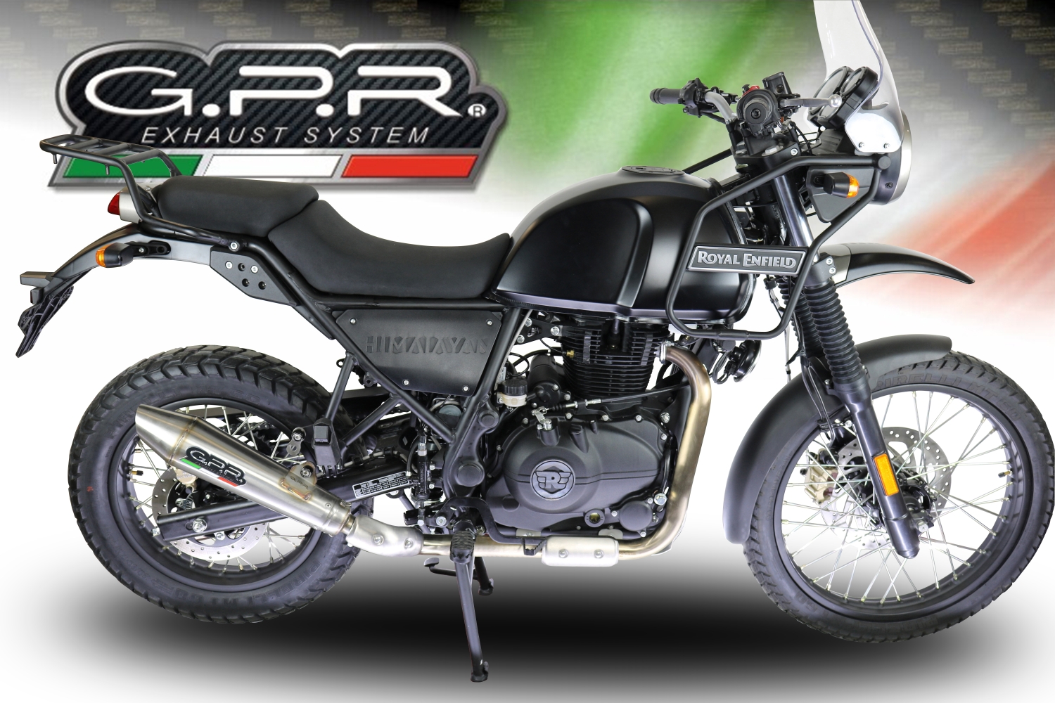 Escape compatible con Royal Enfield Himalayan 410 DIAM 42.5 2017-2020, Vintacone, Escape homologado para ruido con colector racing 