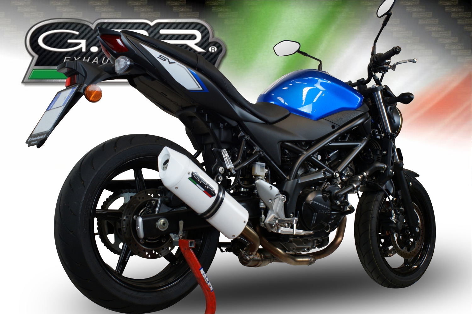 Escape compatible con Suzuki Sv 650 A 2021-2025, Albus Evo4, Escape legal, homologado, silenciador con db killer desmontable y tubo de conexión específico 