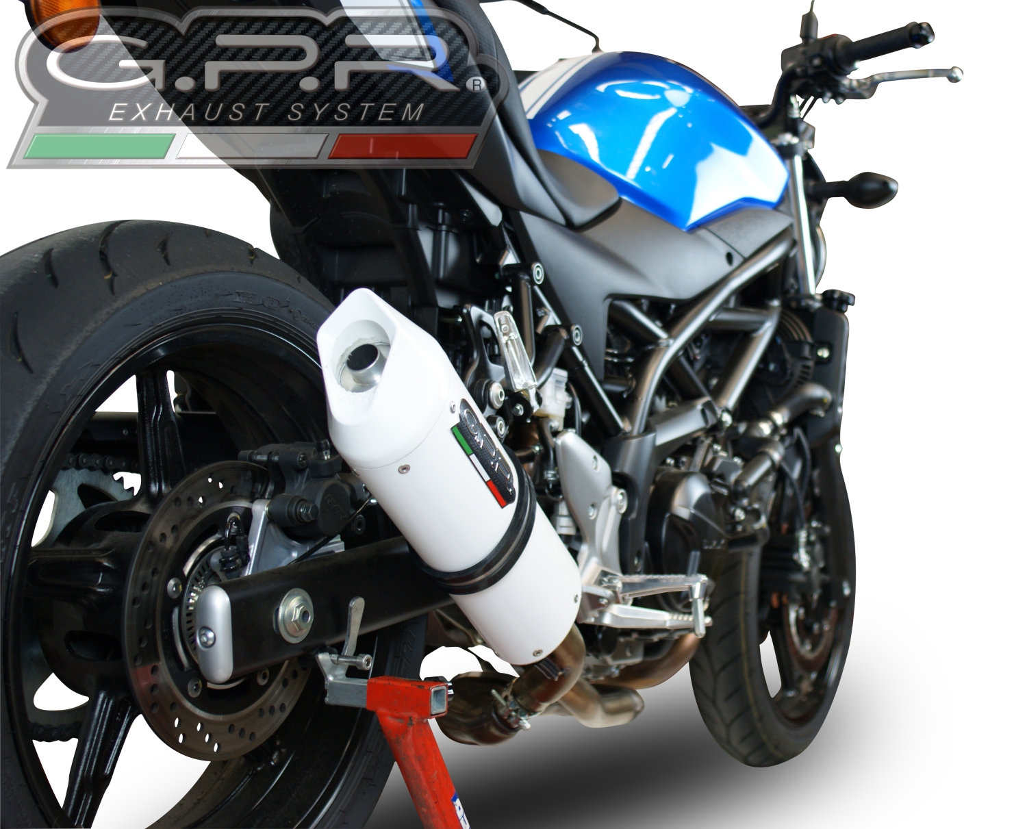 Escape compatible con Suzuki Sv 650 A 2021-2025, Albus Evo4, Escape legal, homologado, silenciador con db killer desmontable y tubo de conexión específico 