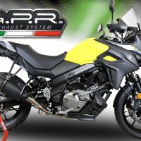Escape compatible con Suzuki V-Strom 650 2021-2025, Furore Evo4 Poppy, Sistema de escape medio lleno, incluido db killer extraíble y tubo de conexión 