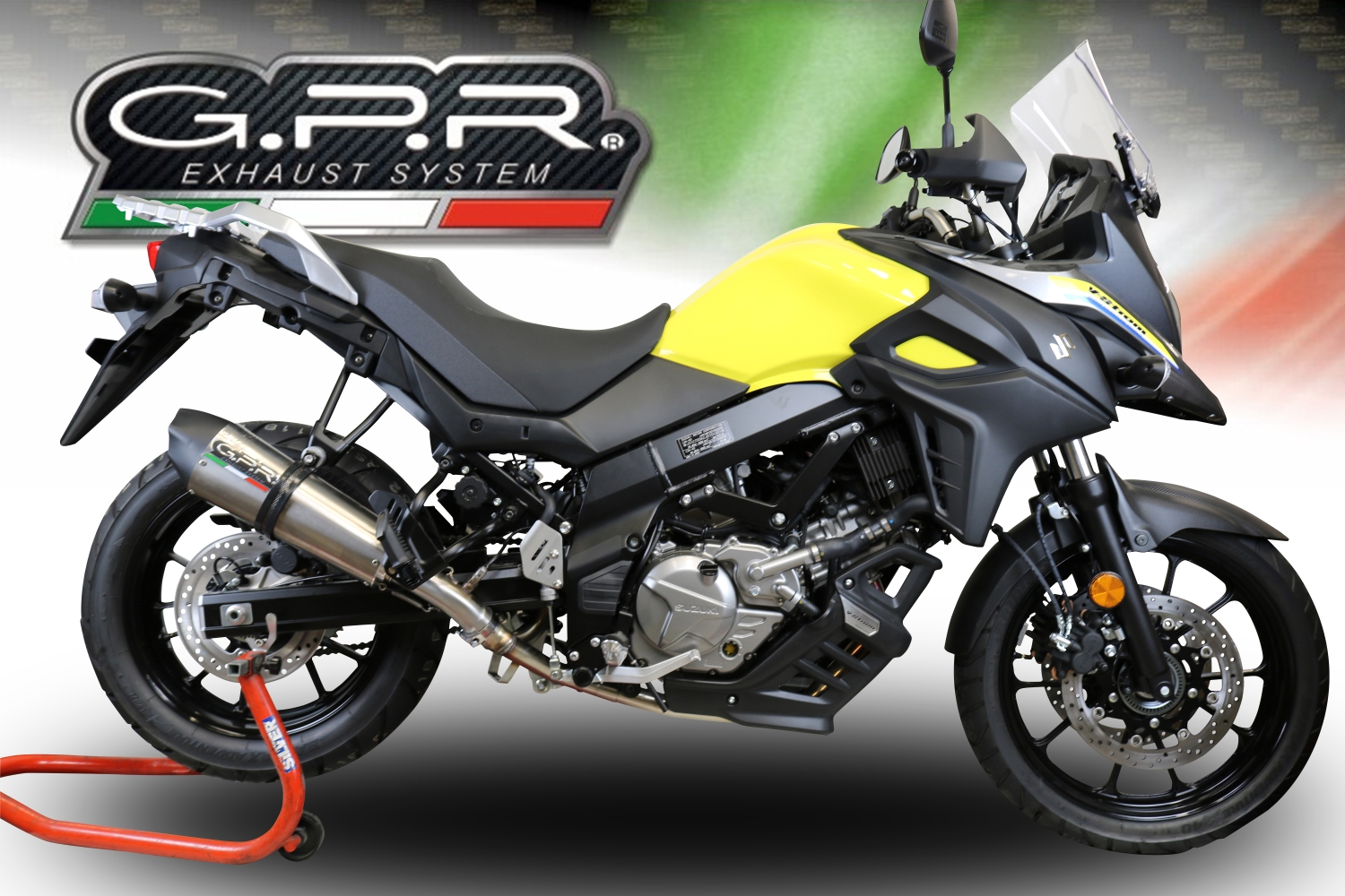 GPR escape compatible con  Suzuki V-Strom DL650 2017-2020, New Grand Prix Evo Titanium, Sistema de escape medio lleno, incluido db killer extraíble y tubo de conexión 