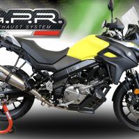 GPR escape compatible con  Suzuki V-Strom DL650 2017-2020, New Grand Prix Evo Titanium, Sistema de escape medio lleno, incluido db killer extraíble y tubo de conexión 