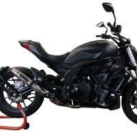 Escape compatible con Benelli 502 C 2019-2020, Deeptone Inox, Escape legal, homologado, silenciador con db killer desmontable y tubo de conexión específico 