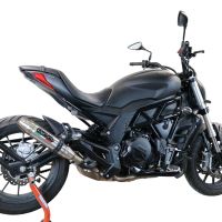 Escape compatible con Benelli 502 C 2019-2020, Deeptone Inox, Escape legal, homologado, silenciador con db killer desmontable y tubo de conexión específico 