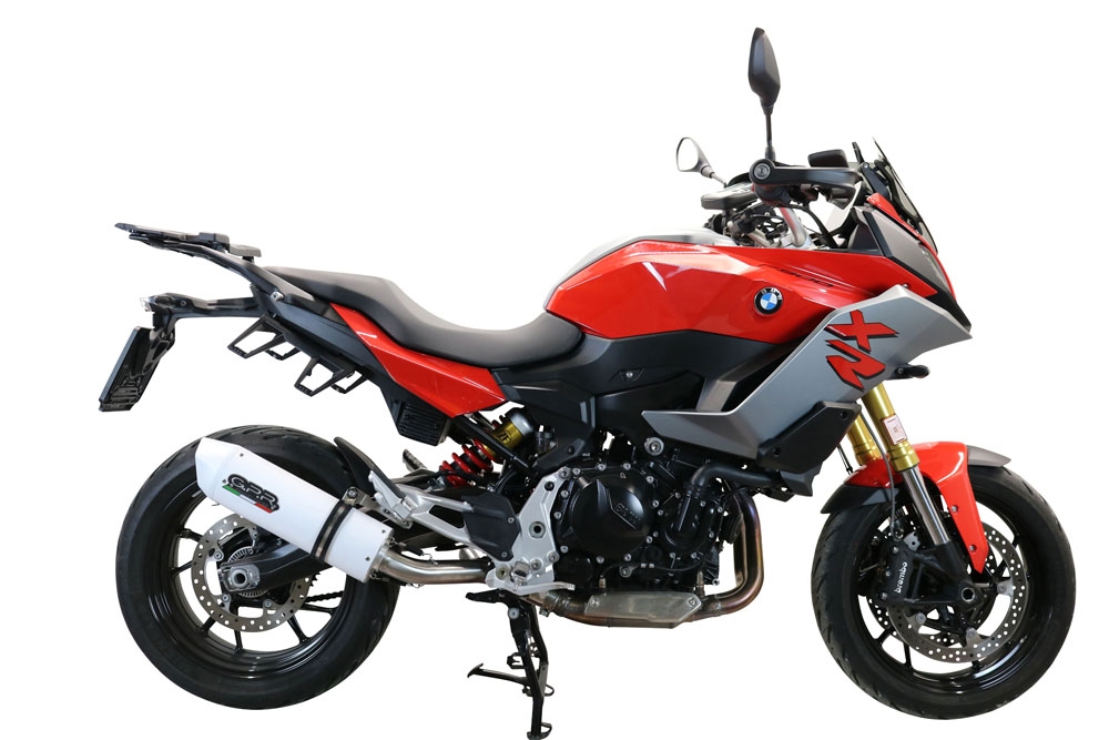 Escape compatible con Bmw F 900 XR-R 2020-2025, Albus Evo4, Escape legal, homologado, silenciador con db killer desmontable y tubo de conexión específico 