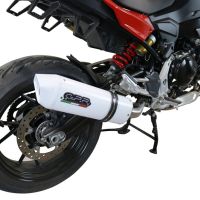 Escape compatible con Bmw F 900 XR-R 2020-2025, Albus Evo4, Escape legal, homologado, silenciador con db killer desmontable y tubo de conexión específico 