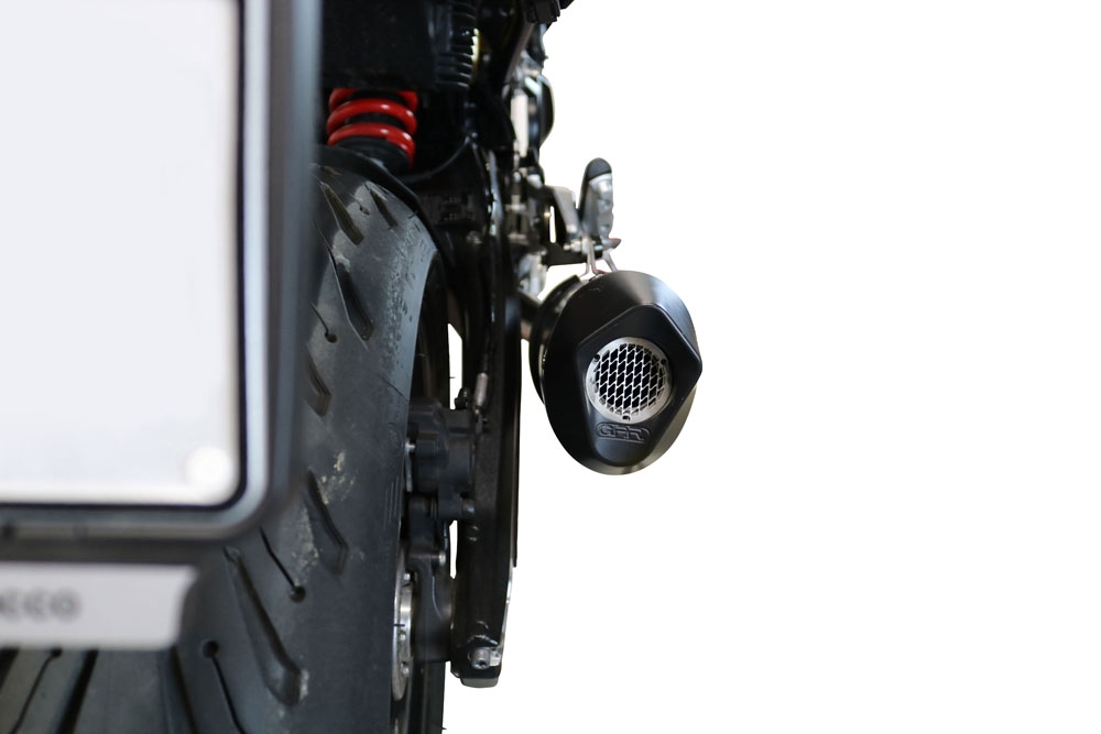 Escape compatible con Bmw F 900 XR-R 2020-2025, Furore Evo4 Nero, Escape legal, homologado, silenciador con db killer desmontable y tubo de conexión específico 