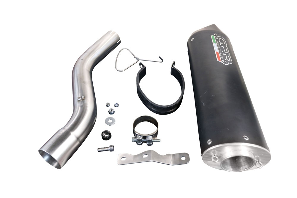 Escape compatible con Bmw F 900 XR-R 2020-2025, Furore Evo4 Nero, Escape legal, homologado, silenciador con db killer desmontable y tubo de conexión específico 