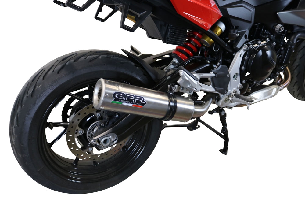 Escape compatible con Bmw F 900 XR-R 2020-2025, M3 Inox , Escape legal, homologado, silenciador con db killer desmontable y tubo de conexión específico 