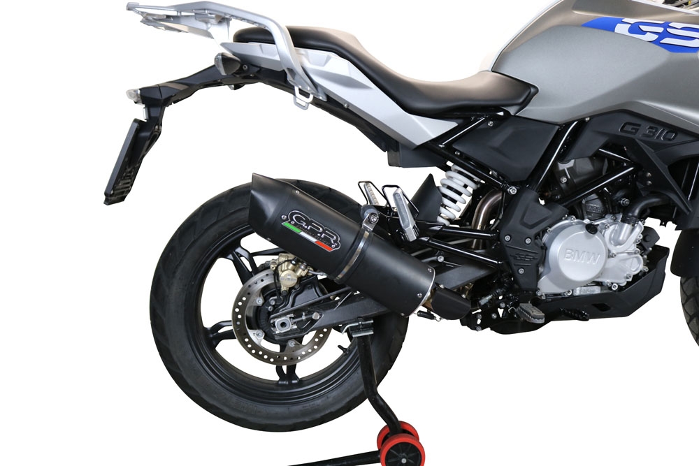 Escape compatible con Bmw G 310 Gs 2022-2024, Furore Evo4 Nero, Escape completo, no legal para países de la UE, con db killer extraíble 