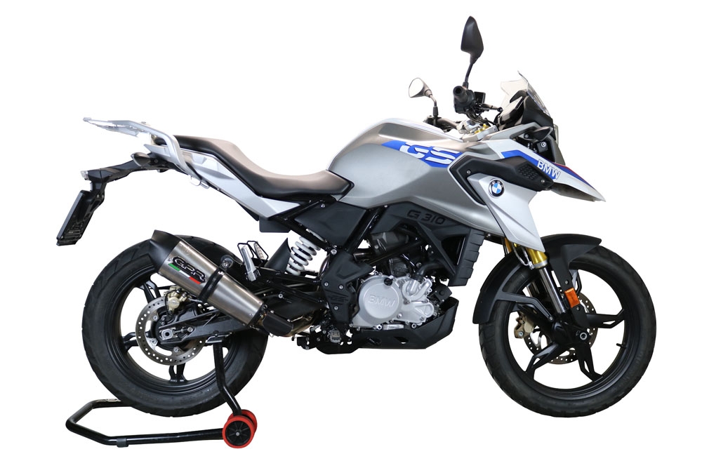 Escape compatible con Bmw G 310 Gs 2017-2021, GP Evo4 Titanium, Escape completo, no legal para países de la UE, con db killer extraíble 