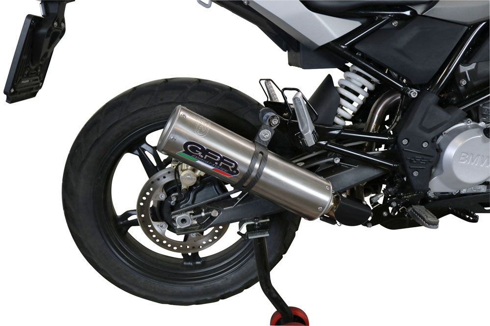 Escape compatible con Bmw G 310 Gs 2017-2021, M3 Inox , Escape completo, no legal para países de la UE, con db killer extraíble 