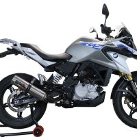 GPR escape compatible con  Bmw G 310 Gs 2022-2024, M3 Titanium Natural, Escape completo homologado y legal,con catalizador incluido db killer extraíble 