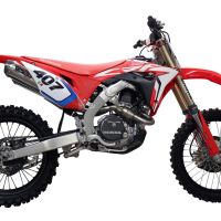 Escape compatible con Honda Crf 450 RWE 2019-2019, Pentacross Full Titanium, Escape racing, linea completa, doble silenciador con db killer extraible 