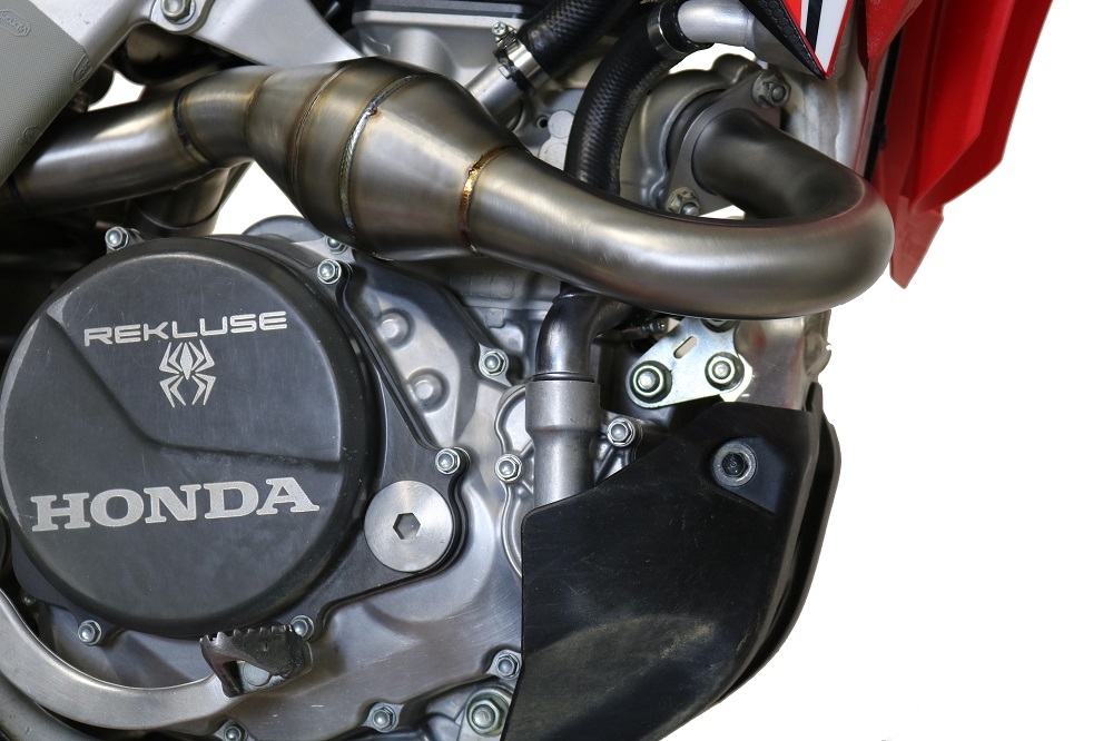 Escape compatible con Honda Crf 450 R-RX 2020-2020, Pentacross Inox, Escape racing, linea completa, doble silenciador con db killer extraible 