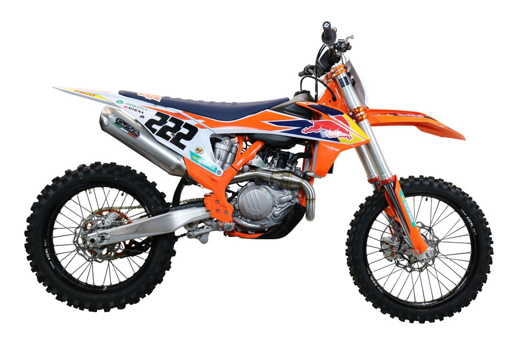Escape compatible con Gas Gas EC 450F 2021-2023, Pentacross Inox, Escape completo racing, incluyendo colector y db killer desmontable, sin homologación 