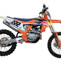 Escape compatible con Gas Gas EC 450F 2021-2023, Pentacross Inox, Escape completo racing, incluyendo colector y db killer desmontable, sin homologación 