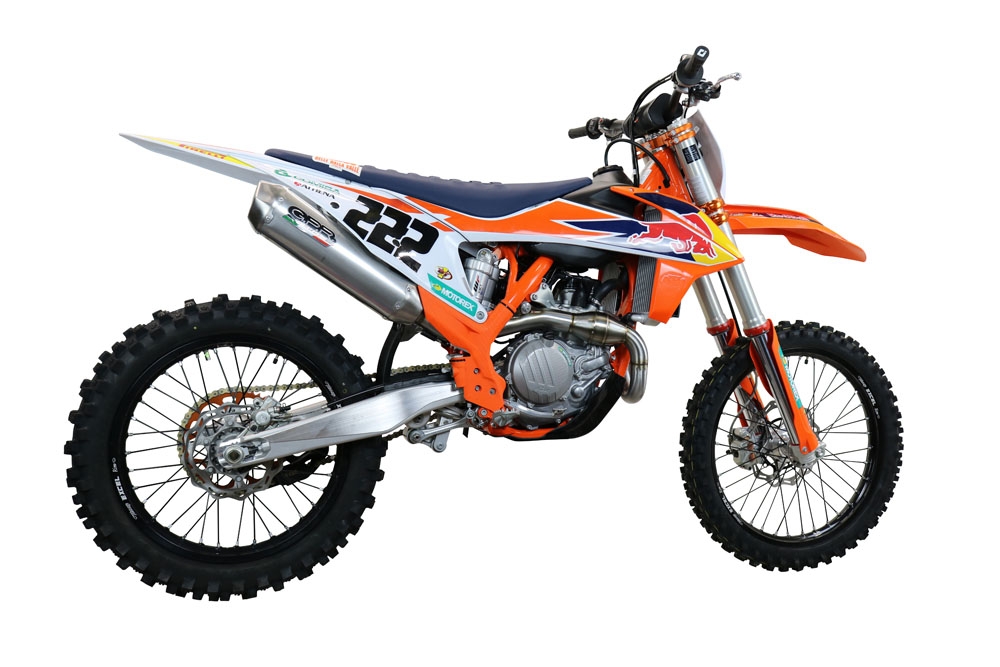 Escape compatible con Gas Gas EC 450F 2021-2023, Pentacross Inox, Escape completo racing, incluyendo colector y db killer desmontable, sin homologación 