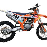 Escape compatible con Gas Gas EC 450F 2021-2023, Pentacross Inox, Escape completo racing, incluyendo colector y db killer desmontable, sin homologación 