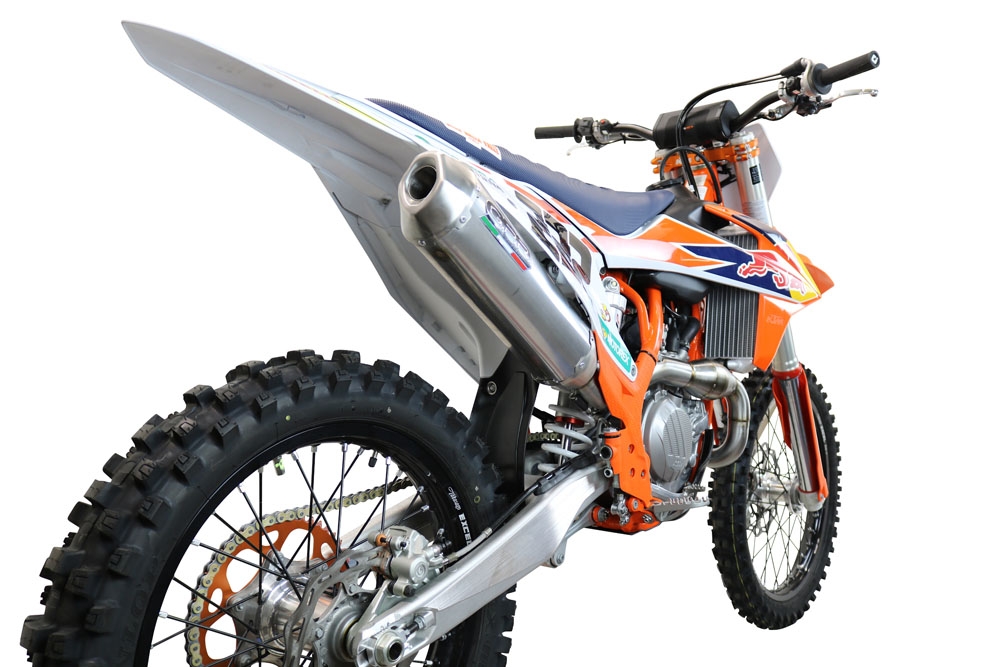 Escape compatible con Gas Gas EC 450F 2021-2023, Pentacross Inox, Escape completo racing, incluyendo colector y db killer desmontable, sin homologación 