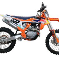 Escape compatible con Gas Gas MC 450F 2021-2023, Pentacross FULL Titanium, Escape completo racing, incluyendo colector y db killer desmontable, sin homologación 
