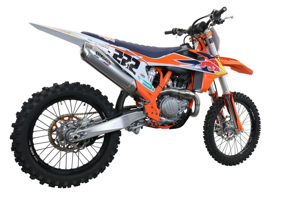 Escape compatible con Gas Gas MC 450F 2021-2023, Pentacross FULL Titanium, Escape completo racing, incluyendo colector y db killer desmontable, sin homologación 