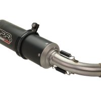 Escape compatible con Benelli Bn 125 2021-2024, M3 Black Titanium, Escape completo, no legal para países de la UE, con db killer extraíble 