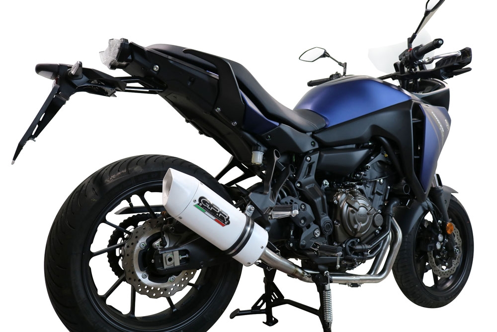 Escape compatible con Yamaha Tracer 700 2016-2019, Albus Ceramic, Escape completo, no legal para países de la UE, con db killer extraíble 