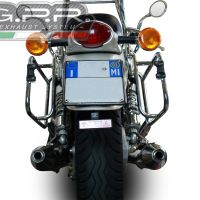 Escape compatible con Moto Guzzi California 1100 Special-Stone-Sport-Ev-Alu 1997-2002, Vintacone, Par de terminales de escape homologados, con db killer extraíbles y tubos de conexión específicos 