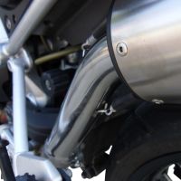Escape compatible con Moto Guzzi Stelvio 1200 4V 2008-2010, Albus Ceramic, Escape legal, homologado, silenciador con db killer desmontable y tubo de conexión específico 